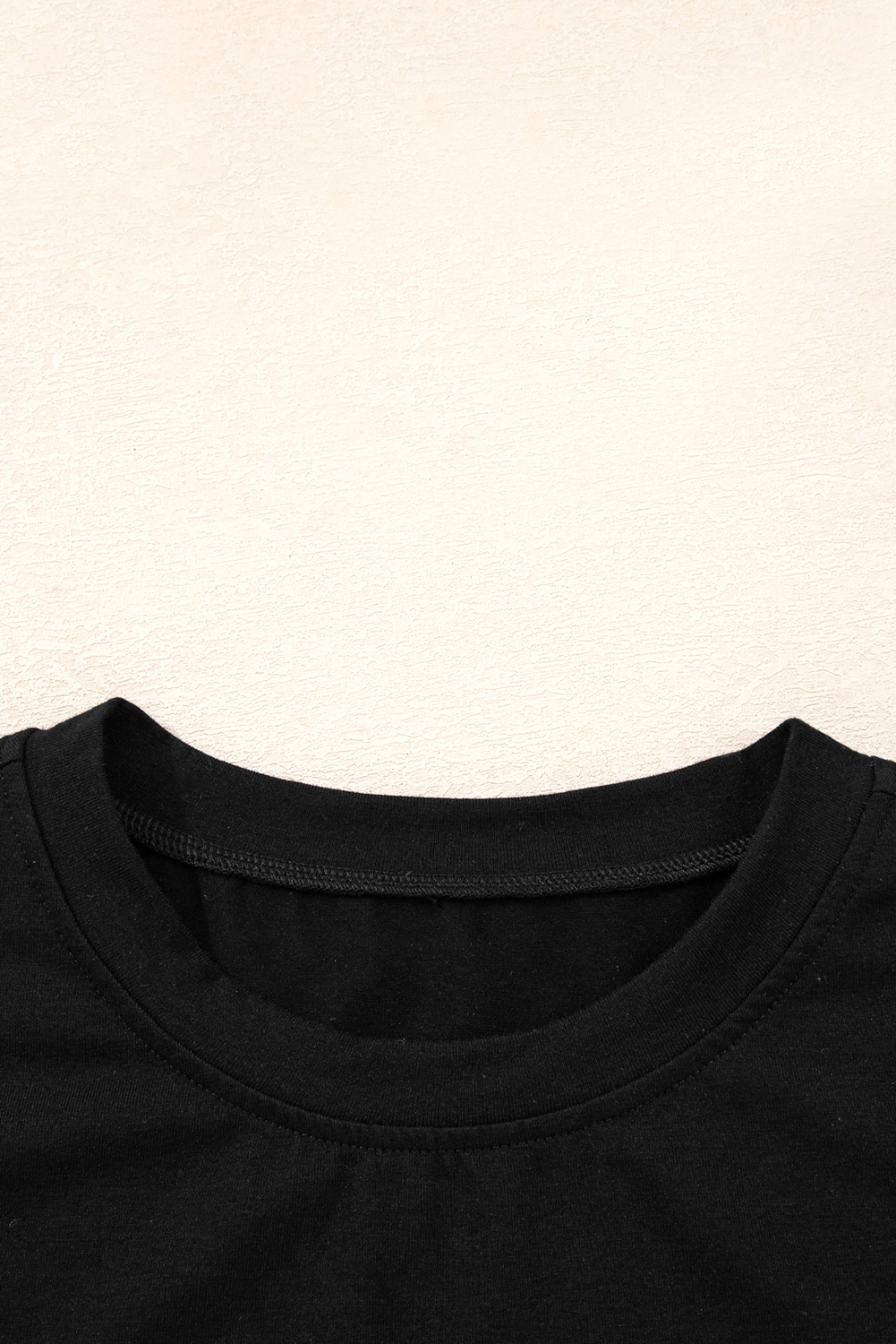 Black Lace Long Sleeve Insert Drop Shoulder Tee