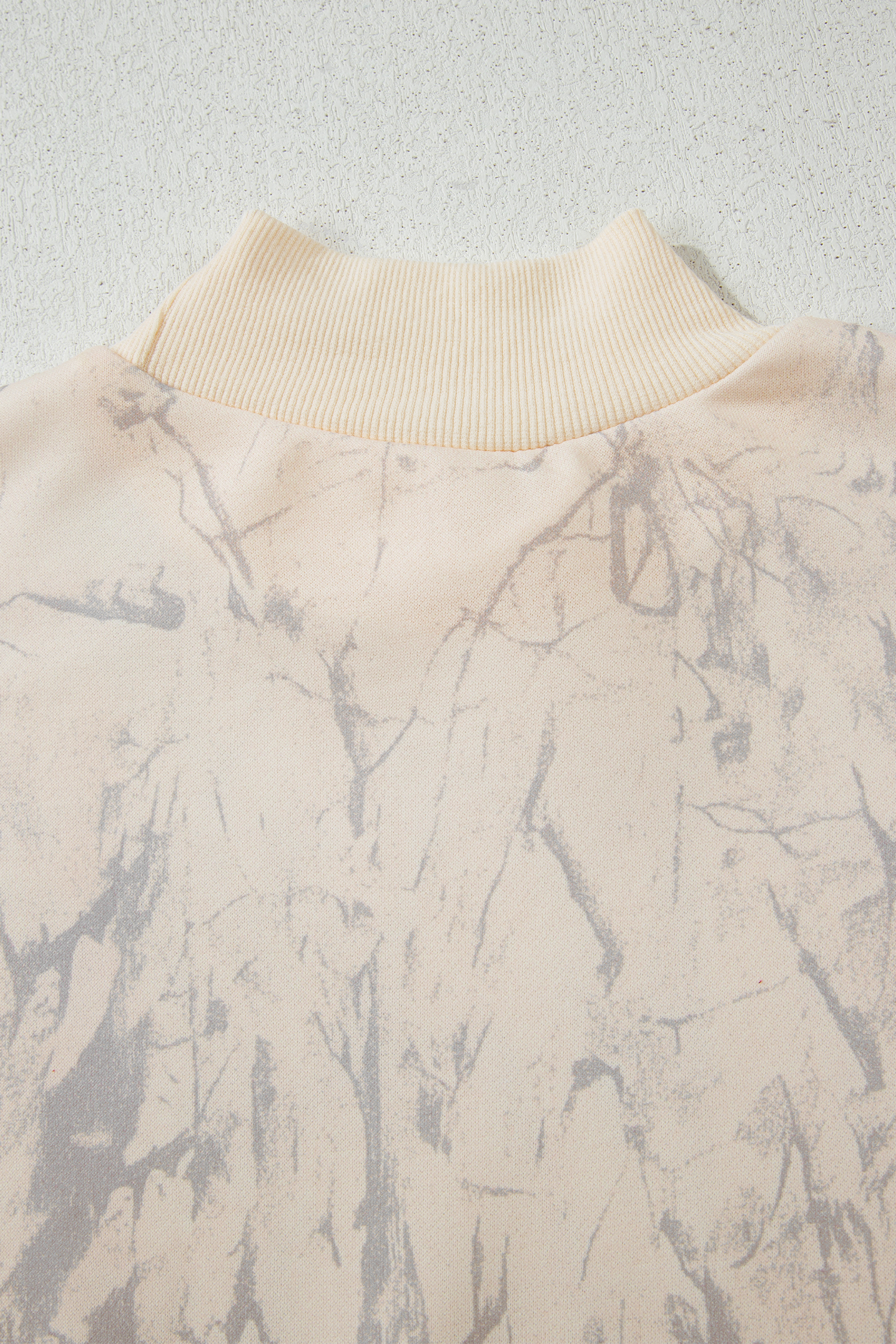 Beige Camo Print Baggy Drawstring Jogger Sweatpants
