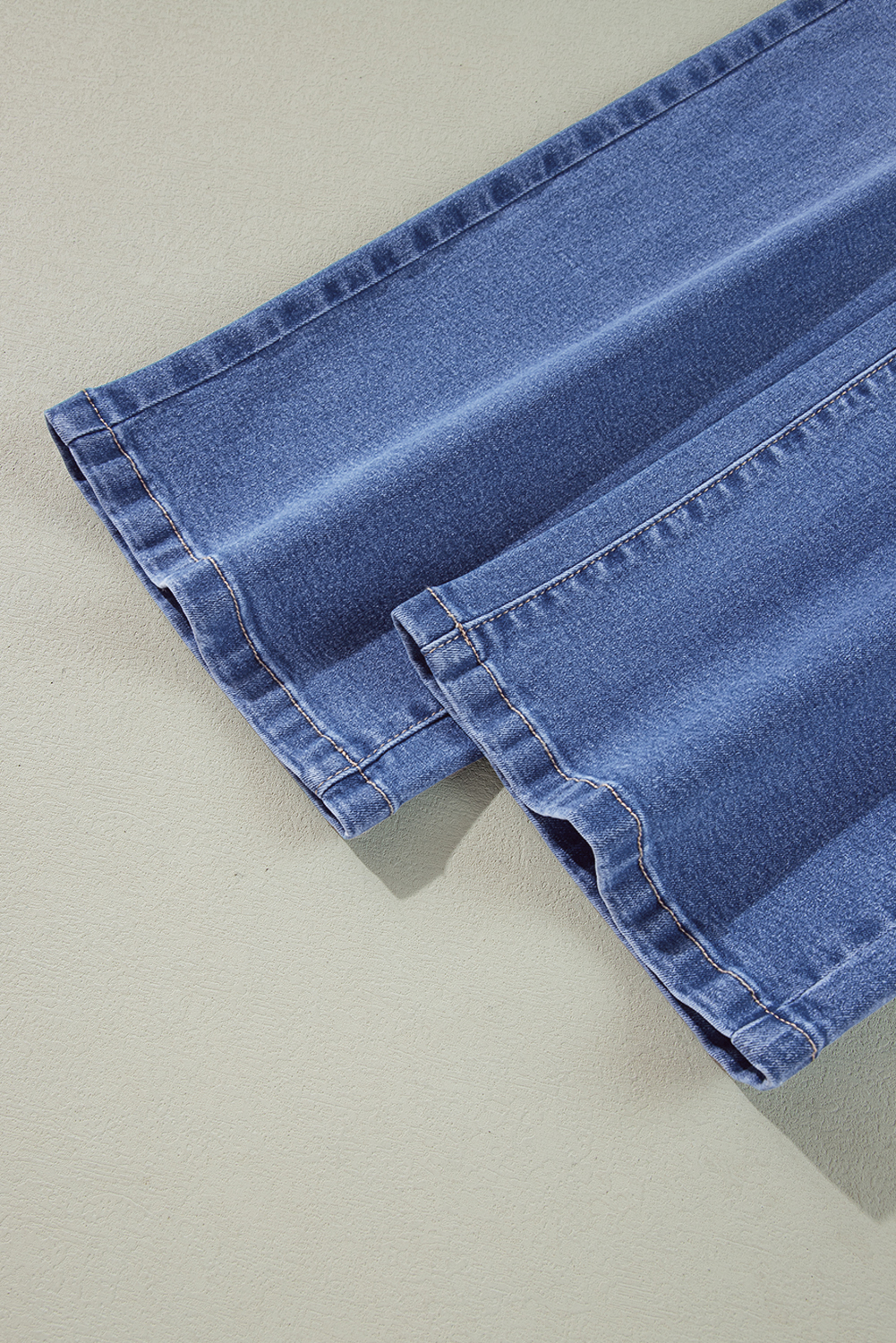 Beau Blue Loose Straight Leg Cropped High Waist Jeans