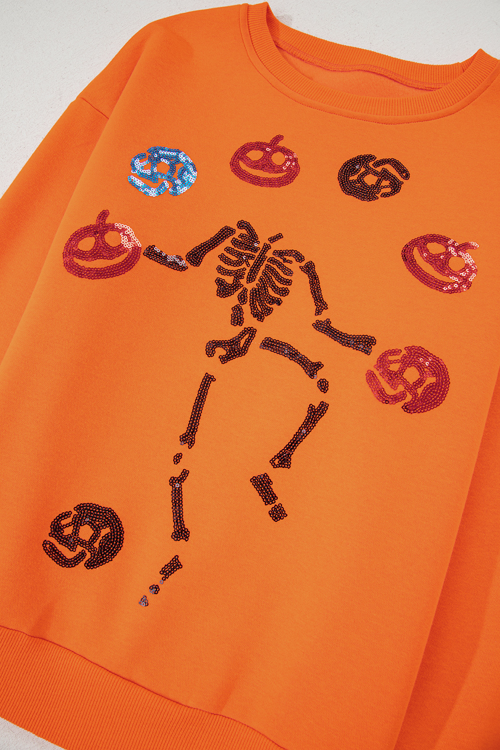Carrot Dancing Critters Sequin Halloween Crewneck Sweatshirt