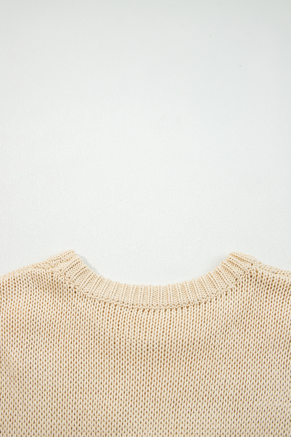 Light Grey Bowknot Applique Cap Sleeve Sweater