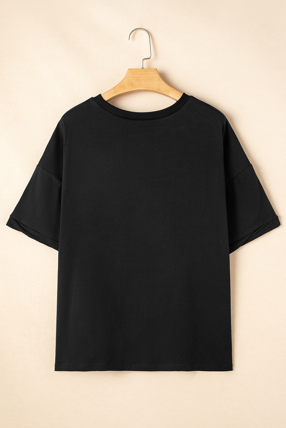 Black Music Lovers Sequined Guitars Dropped Shoulder T Shirt