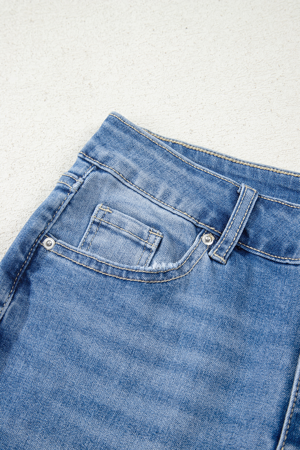 Ashleigh Blue Cut out Side Frayed Hemline Flare Jeans