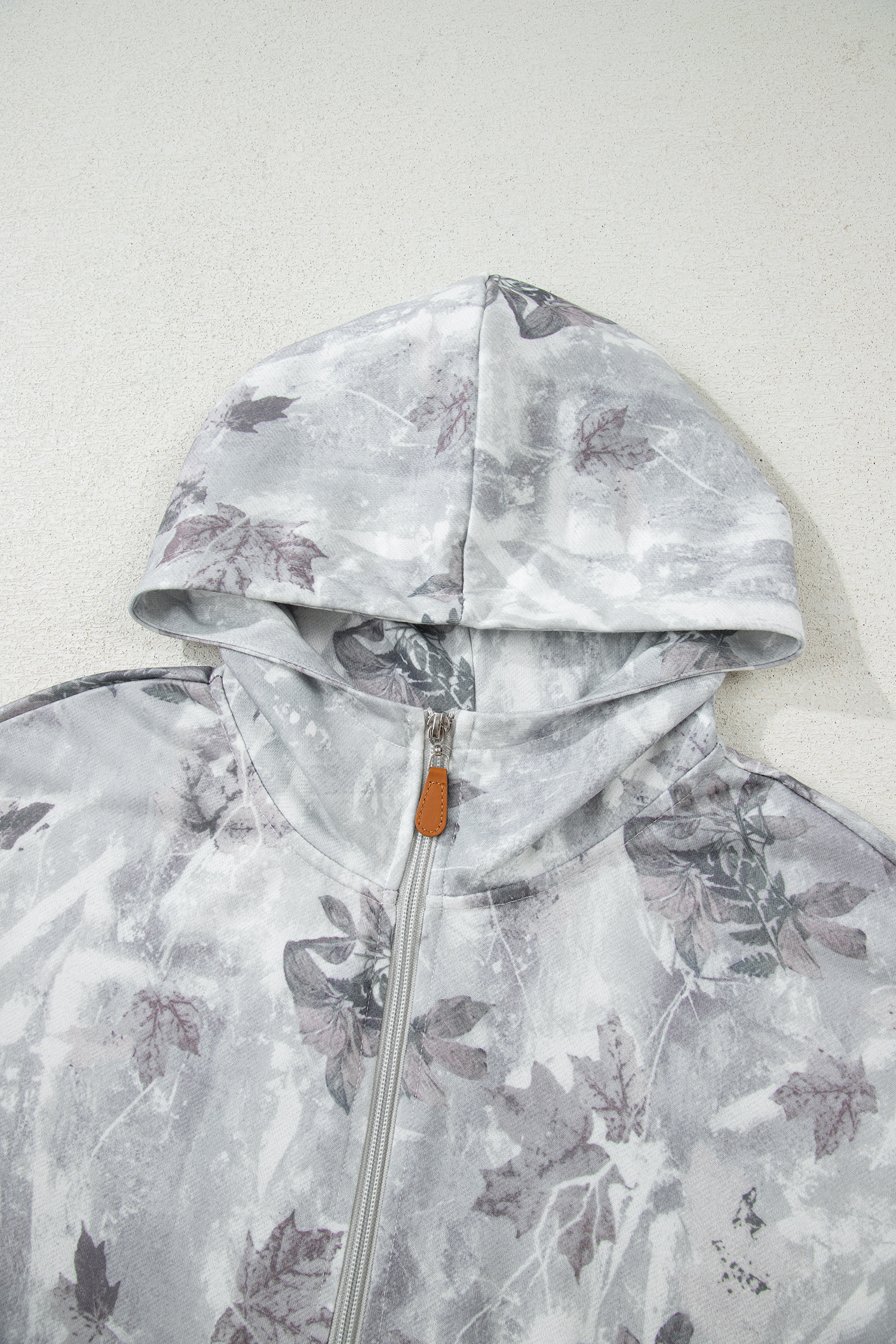 Beige Camo Print Baggy Drawstring Jogger Sweatpants