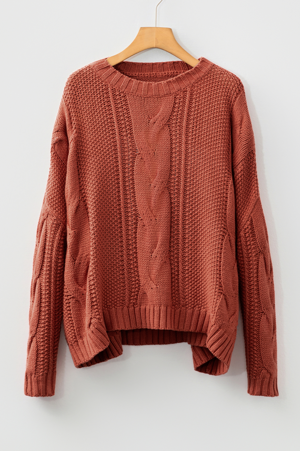 Redwood Burl Chunky Fit Slouchy Textured Knit Sweater