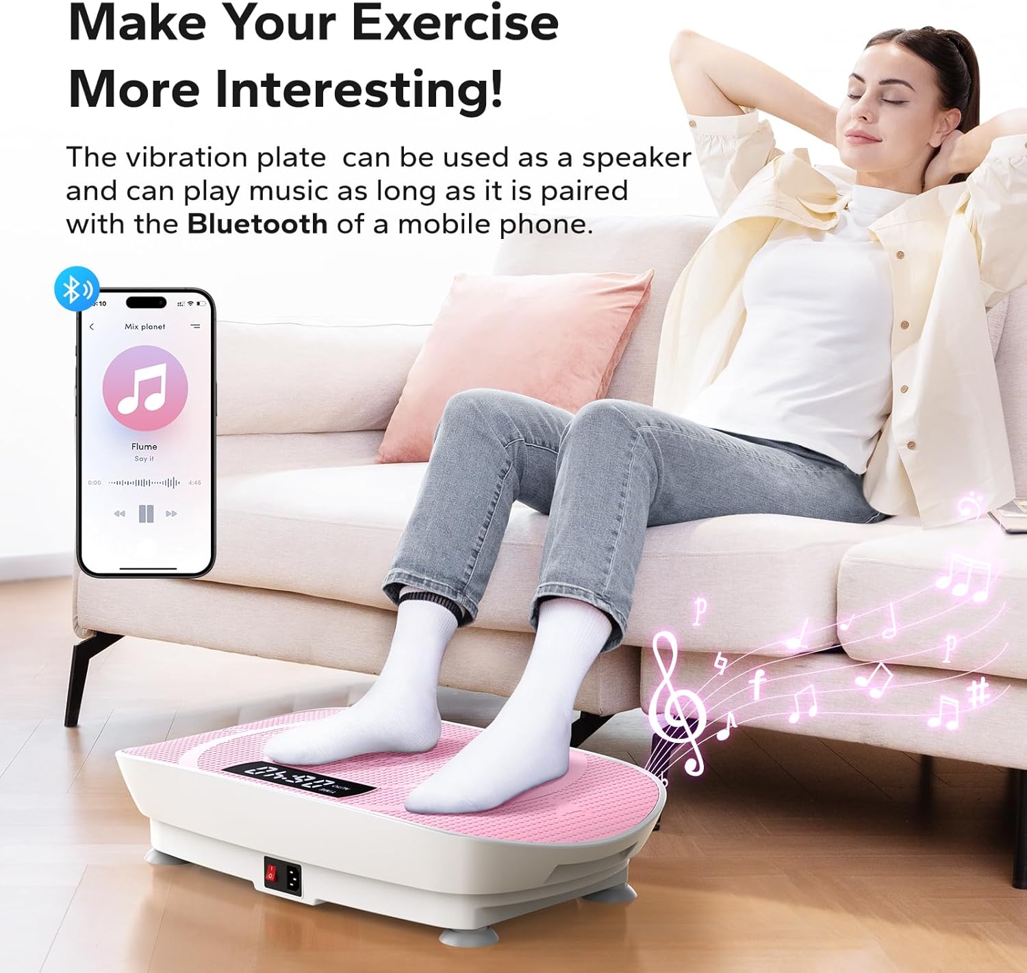 Vibration Plate Exercise Machine,Whole Body Workout Power Vibrate Fitness Platform Vibration Plate for Lymphatic Drainage,Motor Speed Control , Weight Loss & Shaping