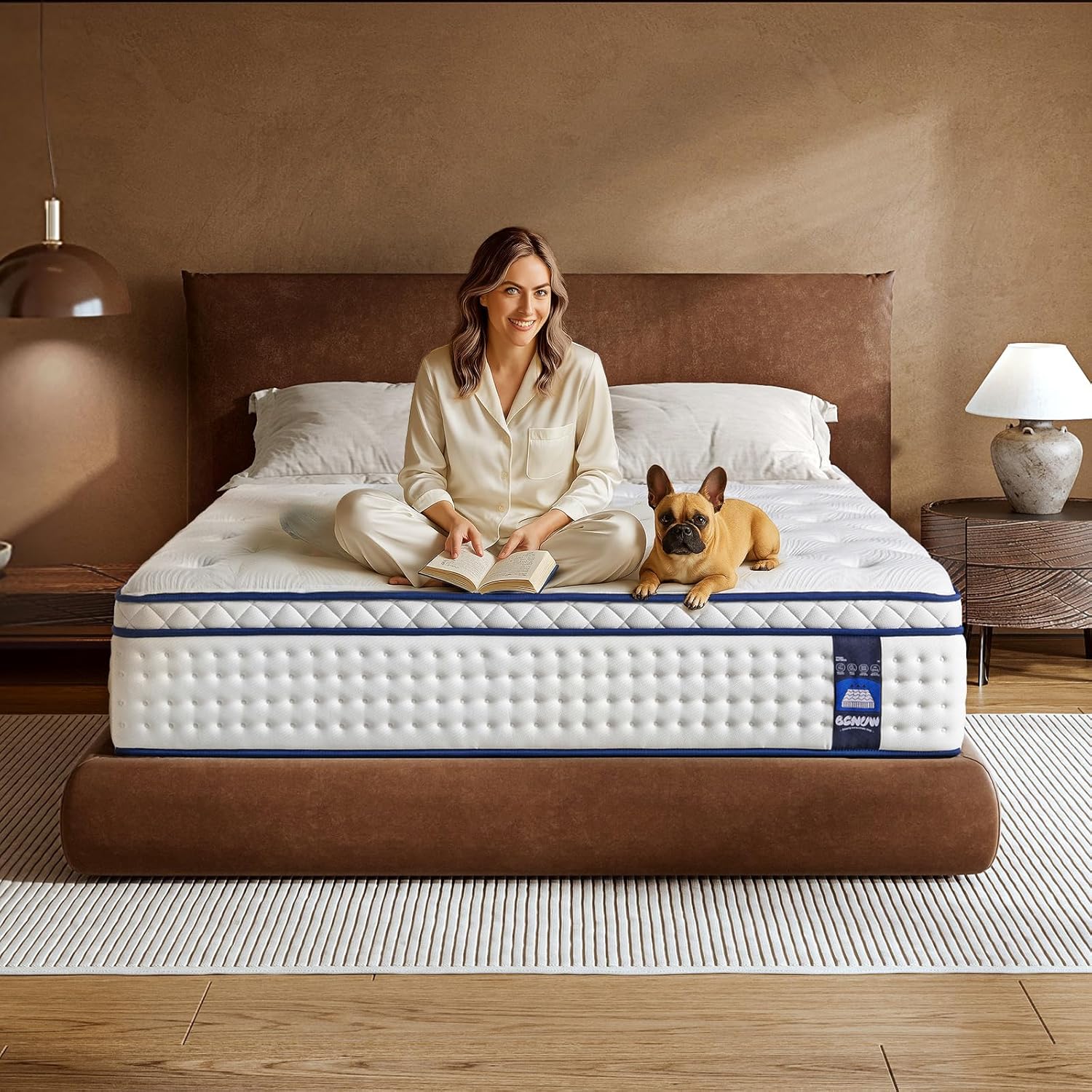 BCNUW King Size 14-Inch Hybrid Mattress - Medium Firm Support