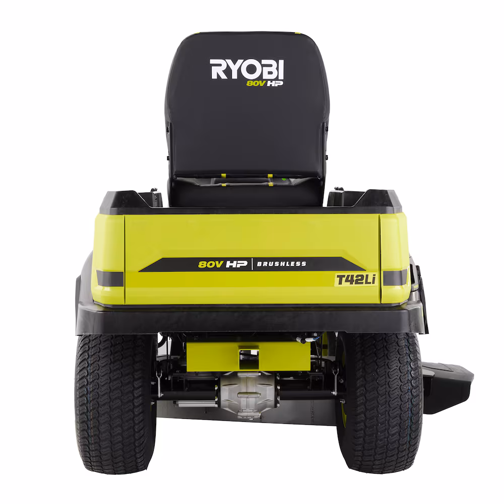 80V HP Brushless 42 in. Battery Electric Cordless Riding Lawn Tractor with (3) 80V 10Ah Batteries and Charger
