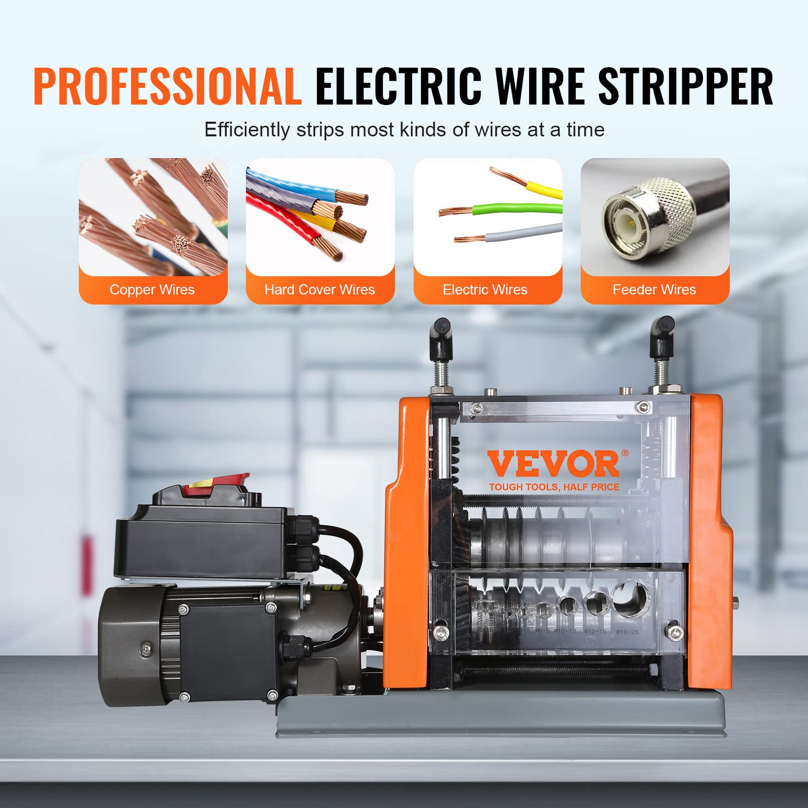 VEVOR Electric Wire Stripping Machine | Automatic 60W Stripper