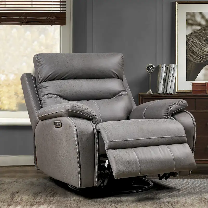Christopher Knight Home Motorized Rocking Recliner Chair with 240-Degree Swivel