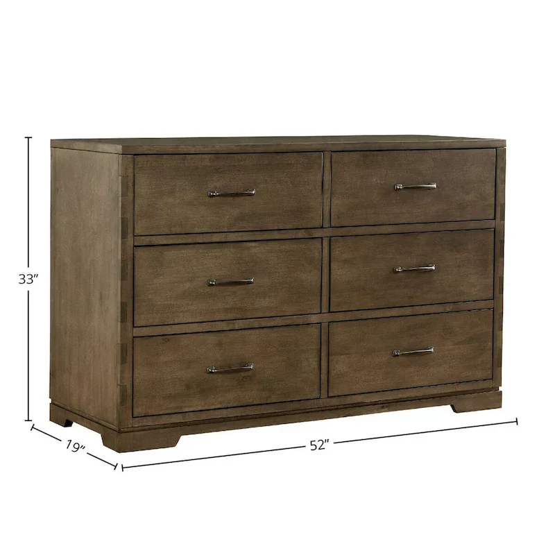 Graphite Dovetail 6-Drawer Chest of Drawers