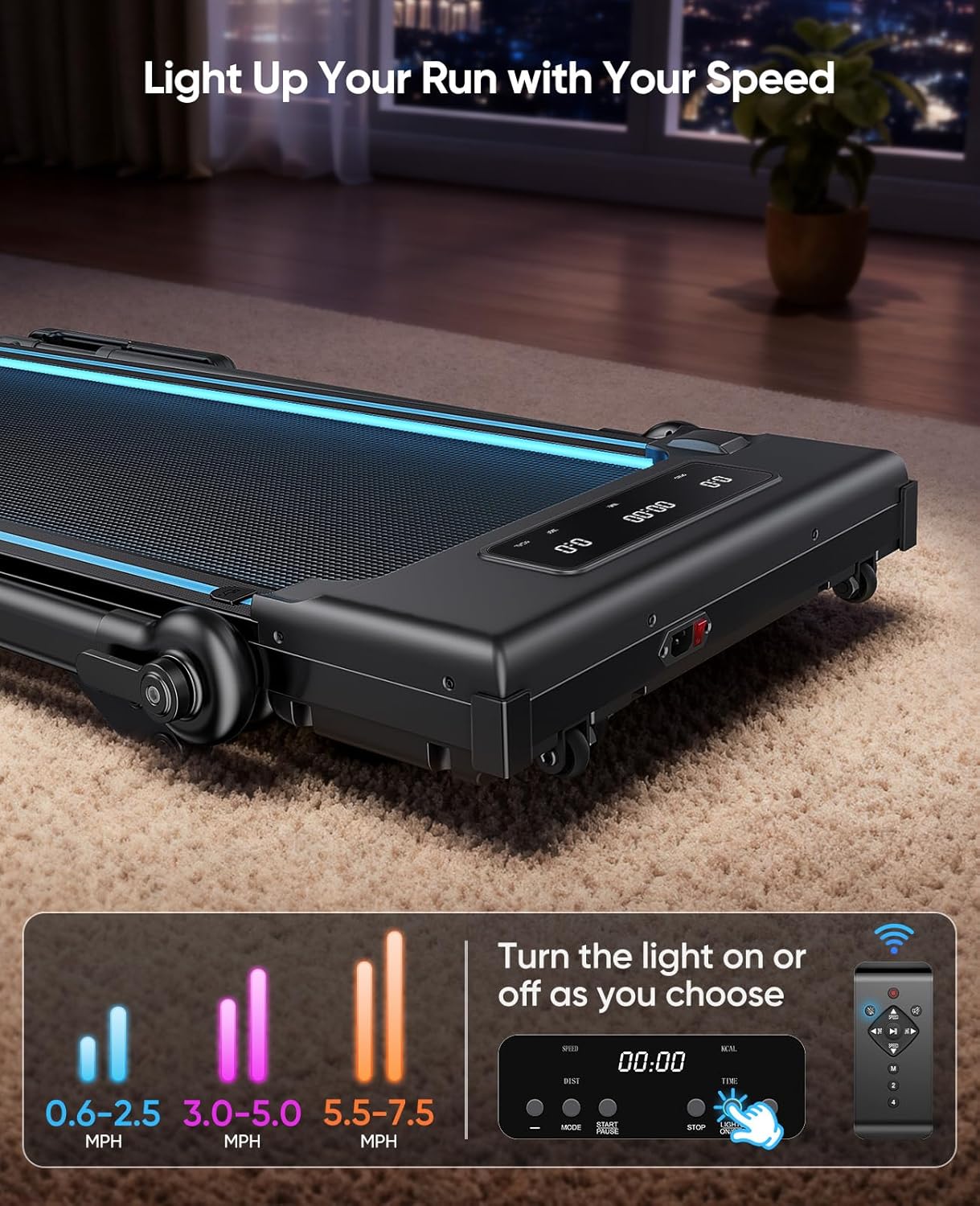 3.0HP Walking Pad Treadmill with Incline 2%-7%-12%, 6 in 1 Foldable Treadmill for Home with Removable Desk, Adjustable Handle Bar