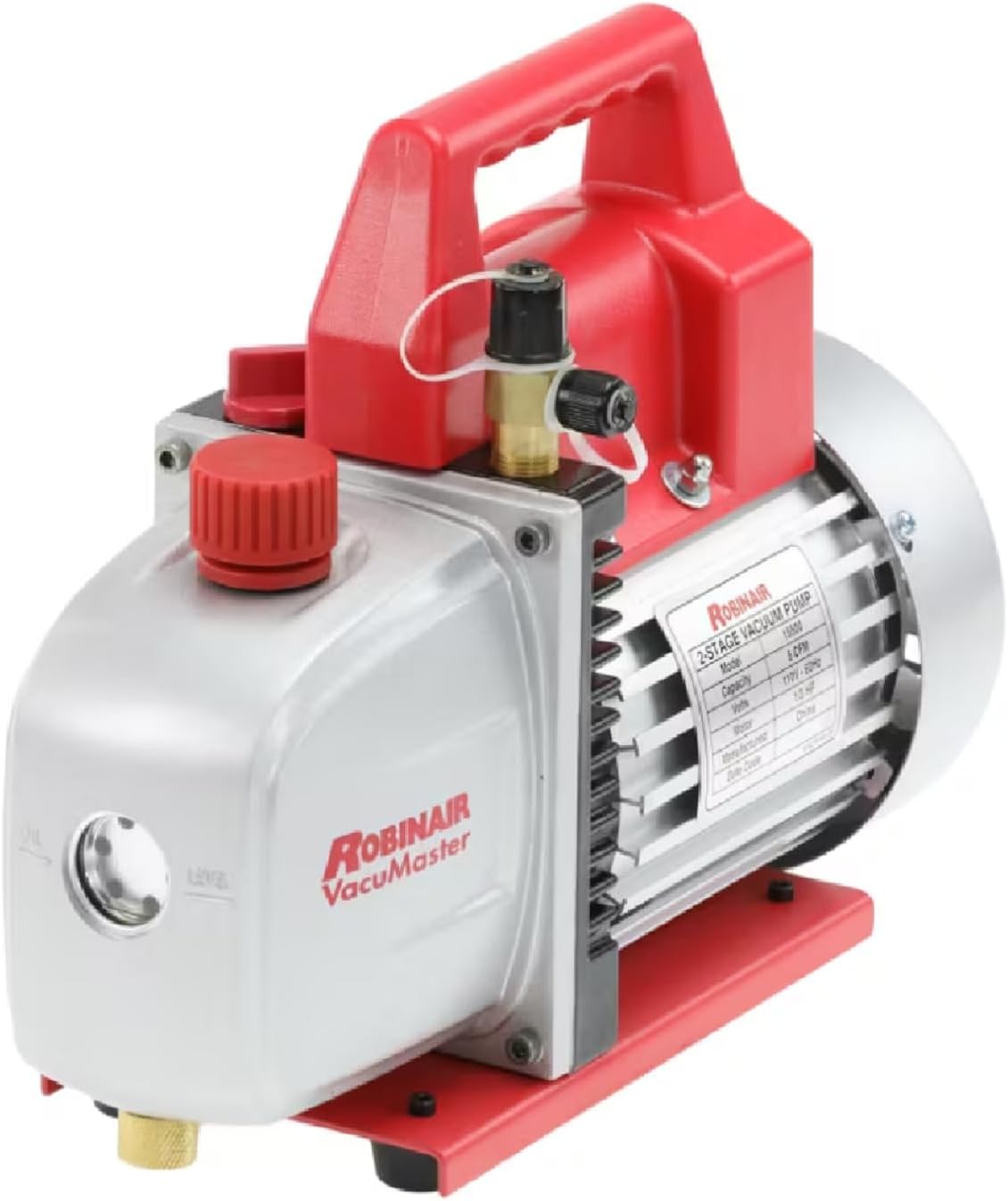 Vacuum Pump for HVAC Refrigeration Service 2-Stage 5 CFM 115V 1/3 HP Oil Lubricated Rotary Vane 35 Micron