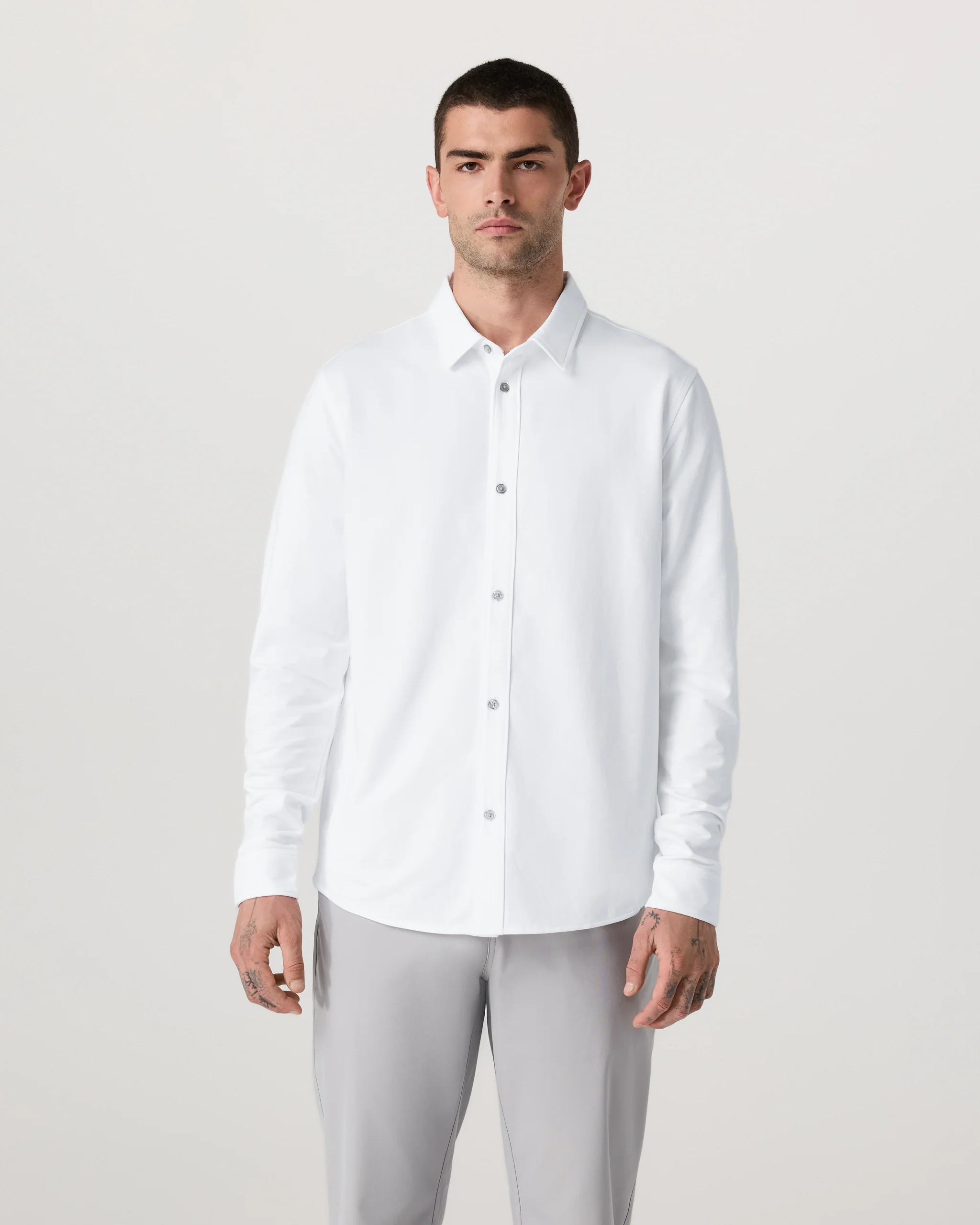 Long Sleeve Knit Oxford Button Down - Classic Fit - Vuori Warehouse Sale​