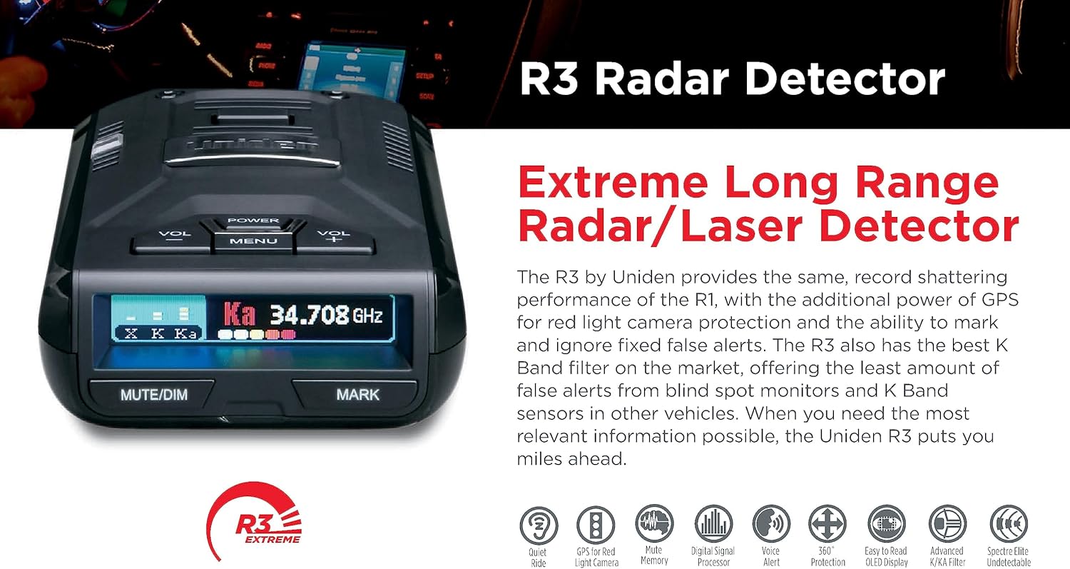 UNIDEN R3 Extreme Long Range Laser/Radar Detector