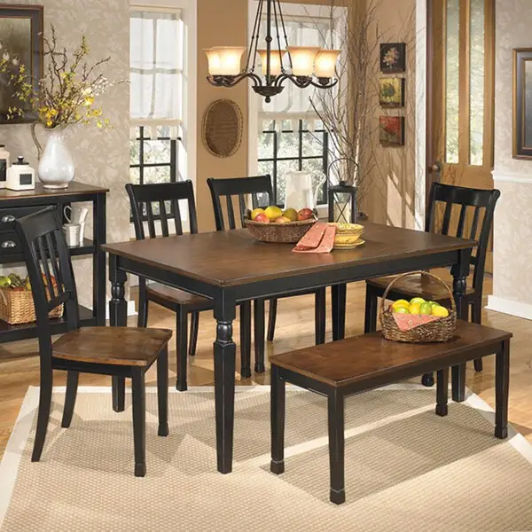 Signature Design by Ashley 'Owingsville' Black and Brown Dining Bench