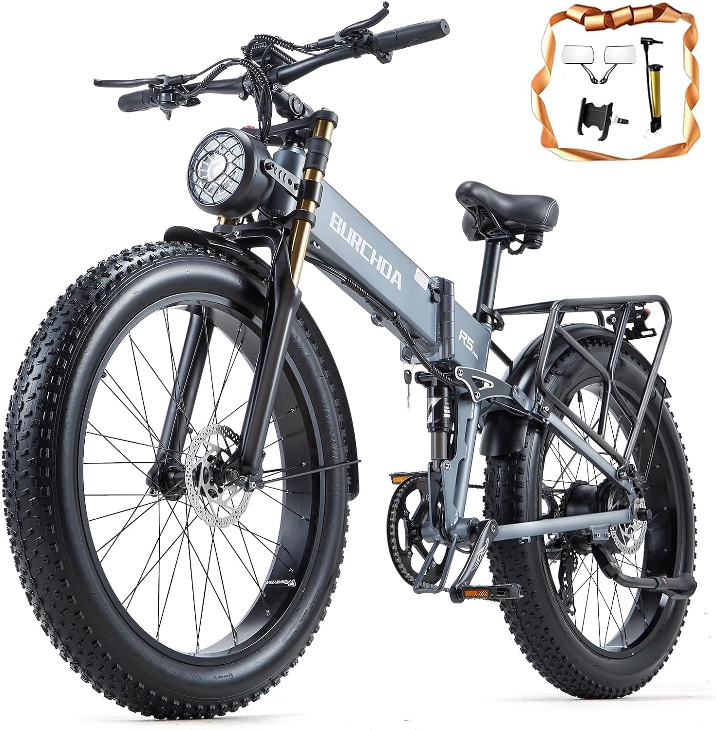 Dual Motor 2000W/1000W Electric Bike for Adult 48V 30AH/20Ah Removable Battery Up to &120 Miles Long Range 26