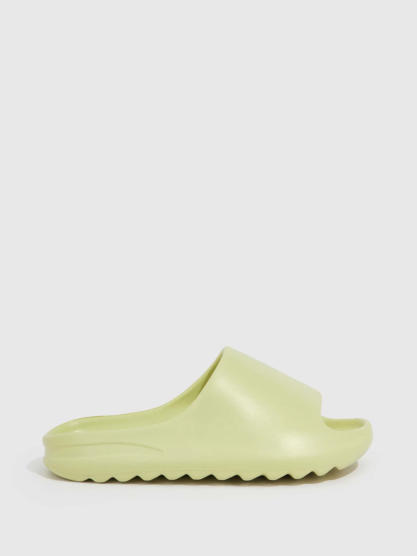 CUCCOO Basic Women Single Band Slides, Fashion Yellow EVA Slides