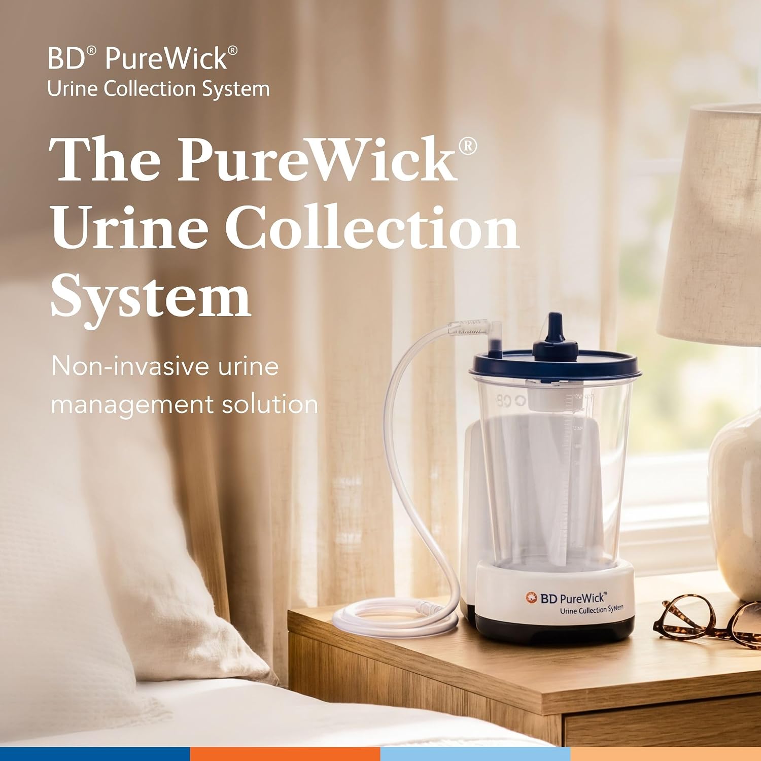 Urine Collection System PW100 Corded Suction Home Use External Catheter Compatible 2000cc Canister