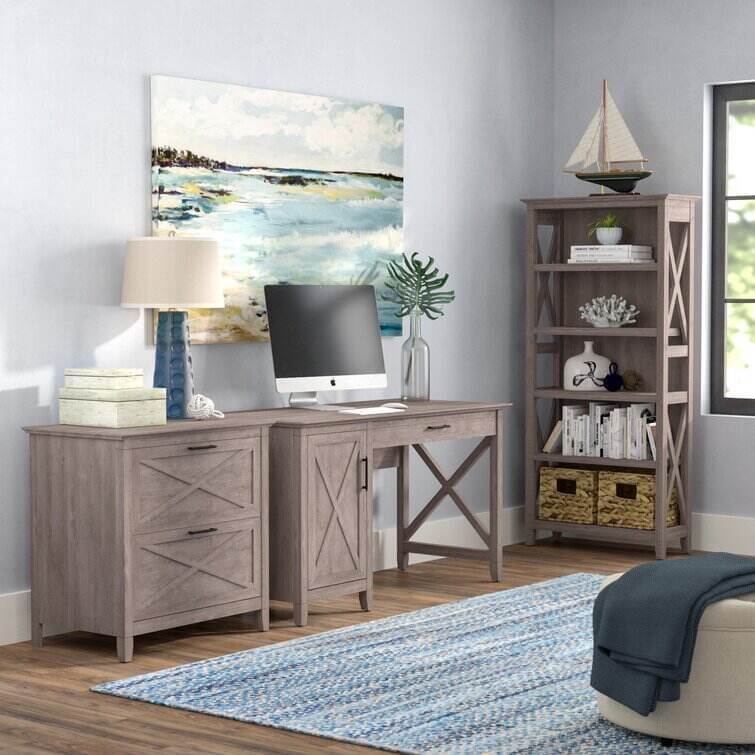 Veda 3 Piece Rectangular Computer Desk Office Set