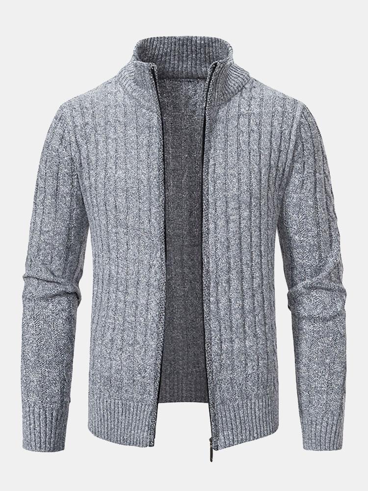 Braided Zip Sweater