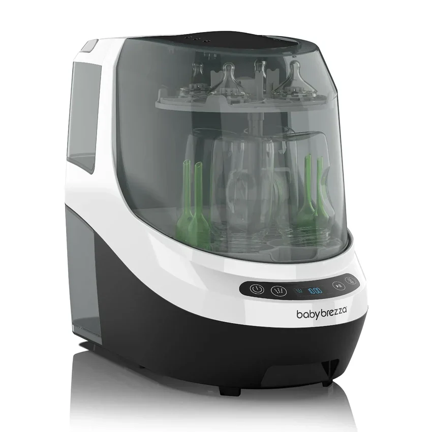 Baby Bottle Washer Pro - Baby Bottle Washer, Sterilizer + Dryer - All in One Machine Cleans Bottles, Pump Parts, & Sippy Cups - Replaces Hand Washing, Bottle Brushes and Drying Racks-Brezza