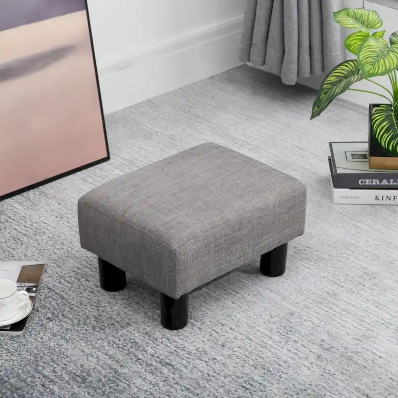 Copper Grove Chaparro Contemporary Linen Footrest Ottoman