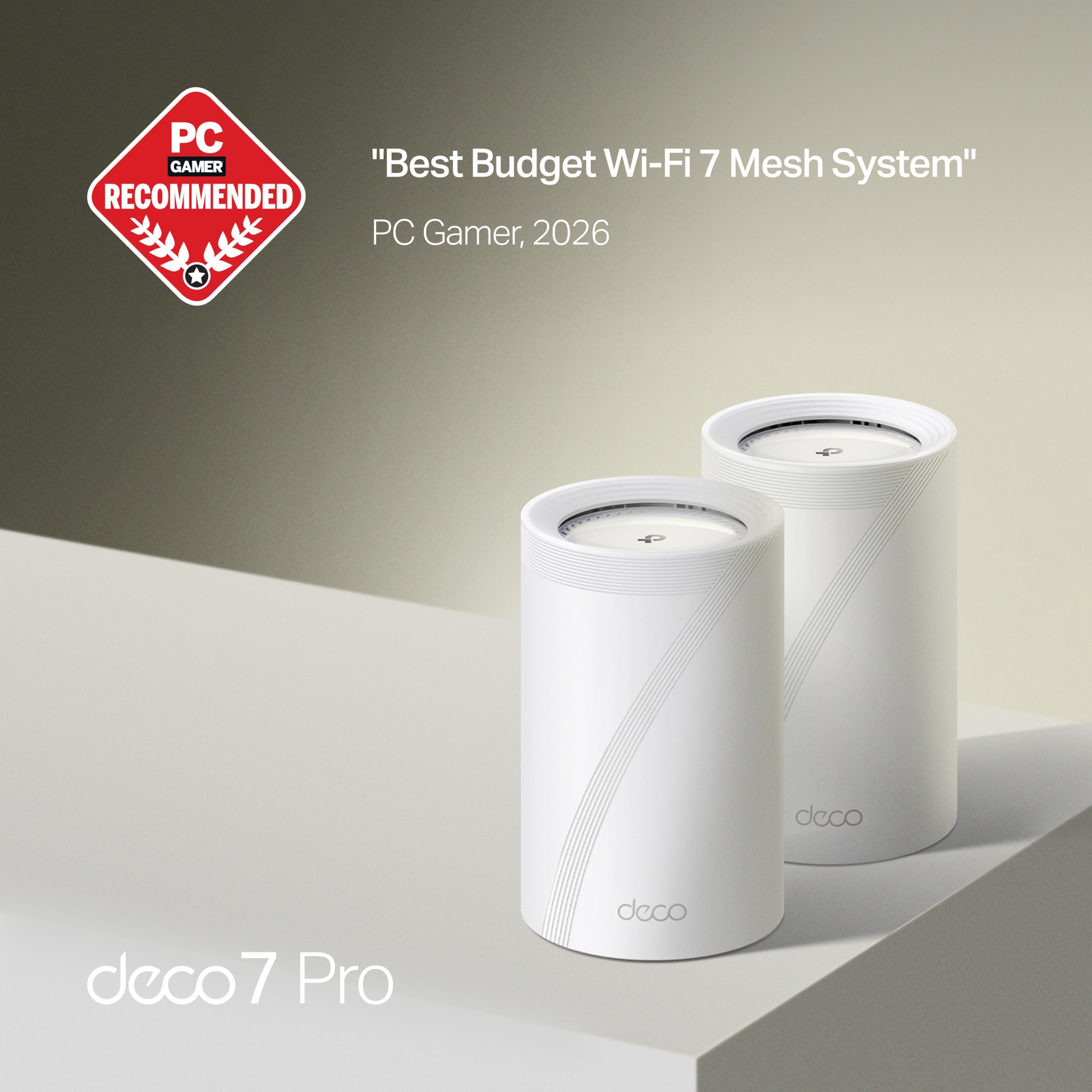 TP-LINK Deco 7 Pro WiFi 7 Mesh System - 10 Gbps, 2-Pack