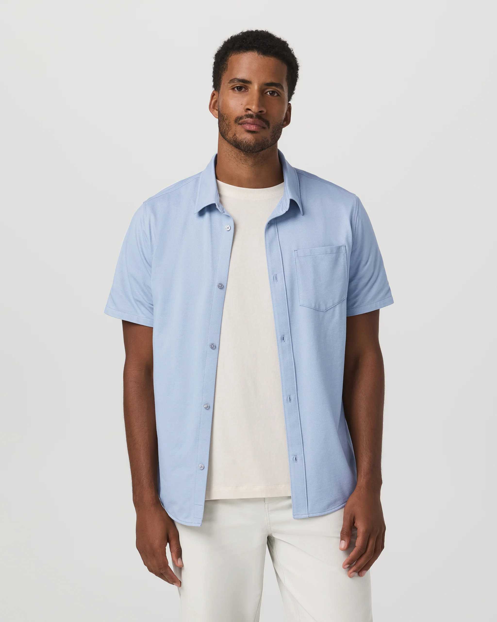 Short Sleeve Knit Oxford Button Down - Classic Fit - Vuori Warehouse Sale​