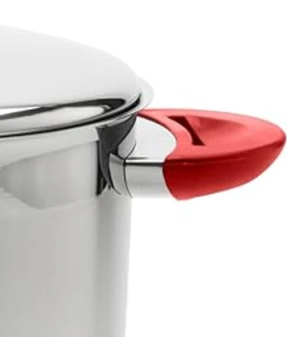 7 Quart Stock Pot with Lid, Red