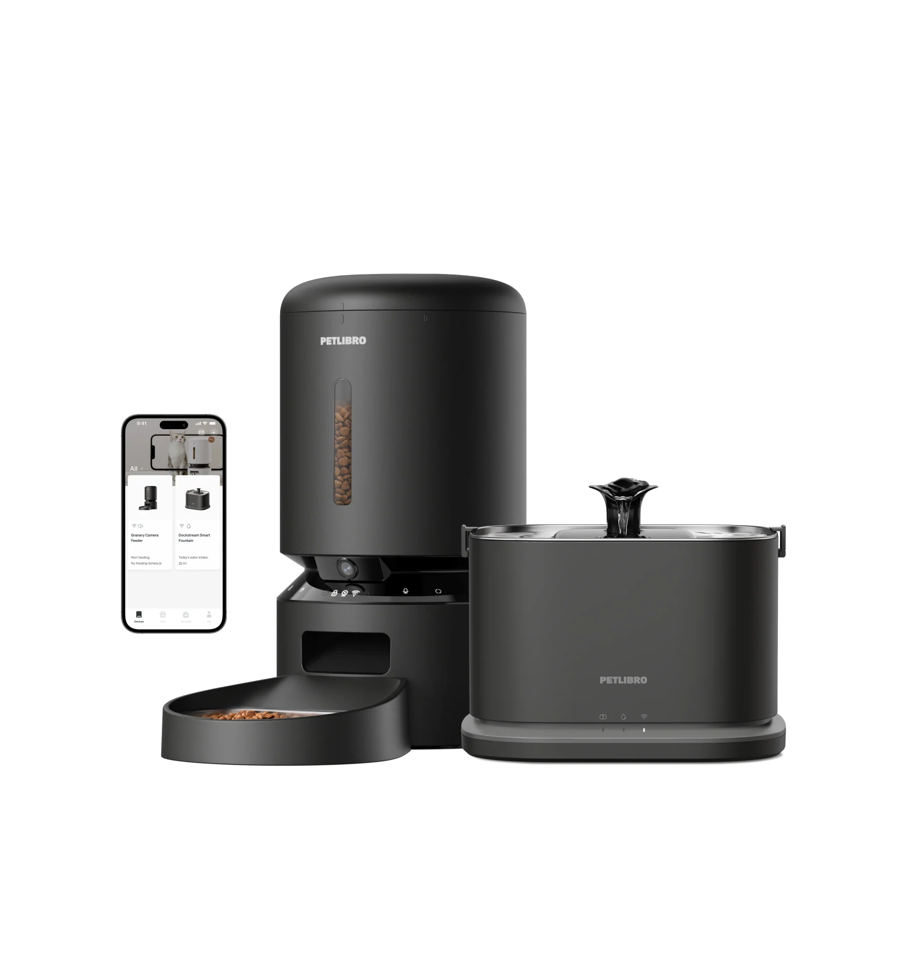 Granary Smart Camera Feeder & Dockstream 2 Smart Fountain