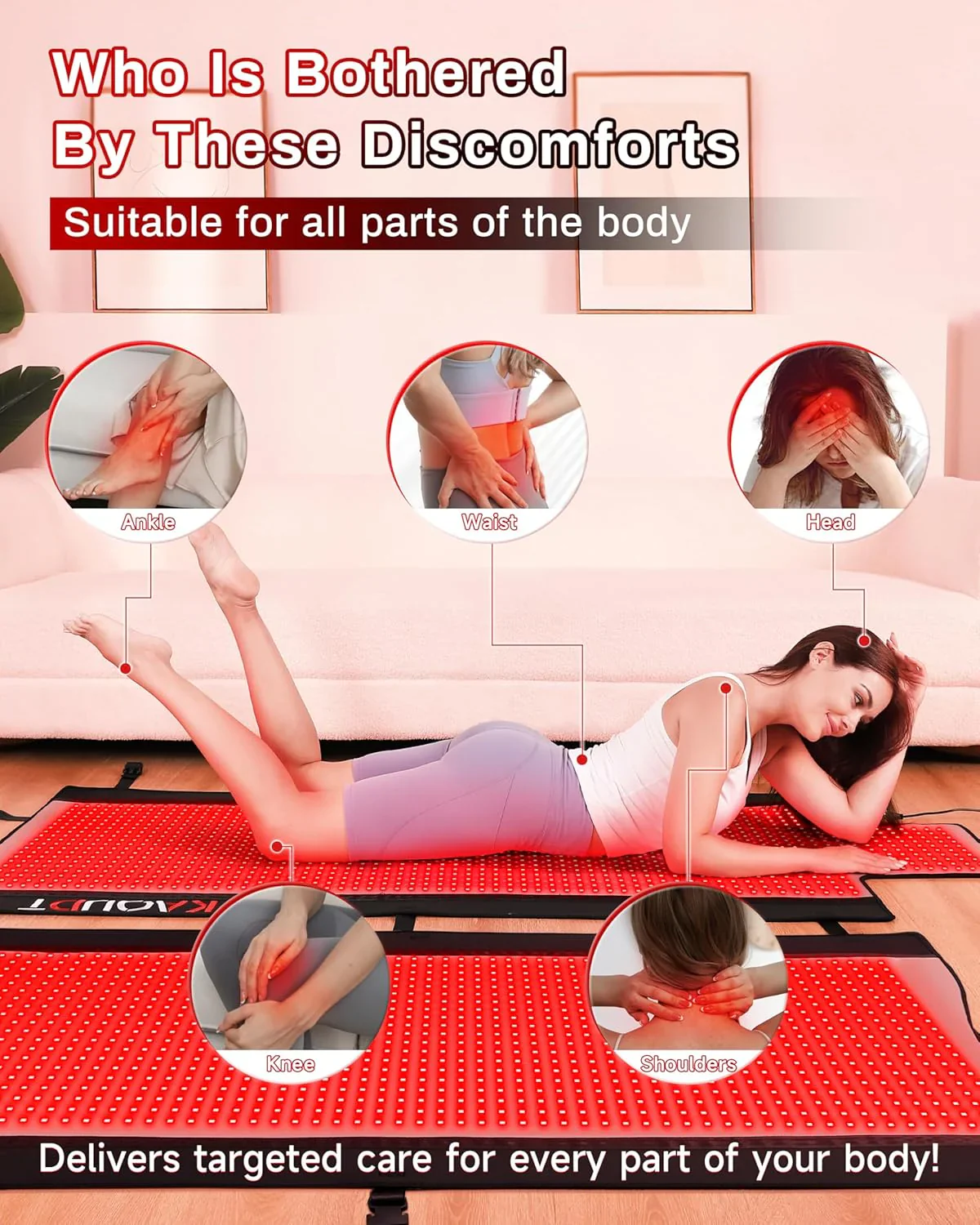 2025 Red Light Therapy Mat, Medical-Grade TPU, 2570 LEDs, 73