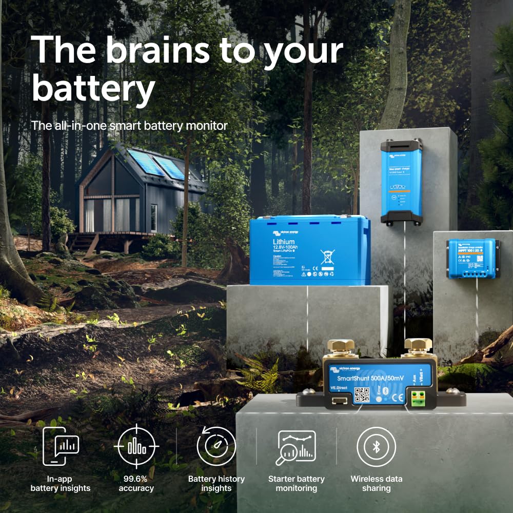 VICTRON ENERGY Smart Battery Shunt 6.5V-70V, 500A with Bluetooth