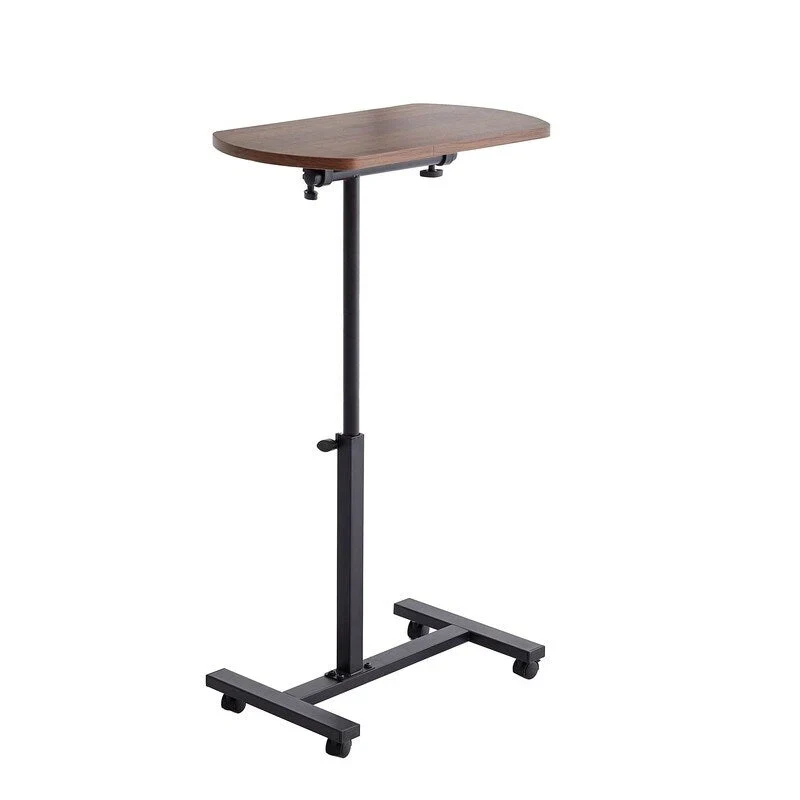 Mieres Adjustable C-Shaped End Table with Metal Frame - Mobile 360° Flip Swivel Couch Table