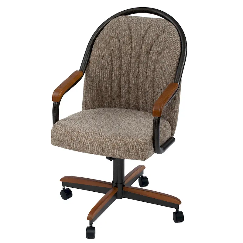 Casual Dining Swivel and Tilt Rolling Dining Chair - 38 Hx221/2 Wx22 D - 38 Hx24 Wx22 D