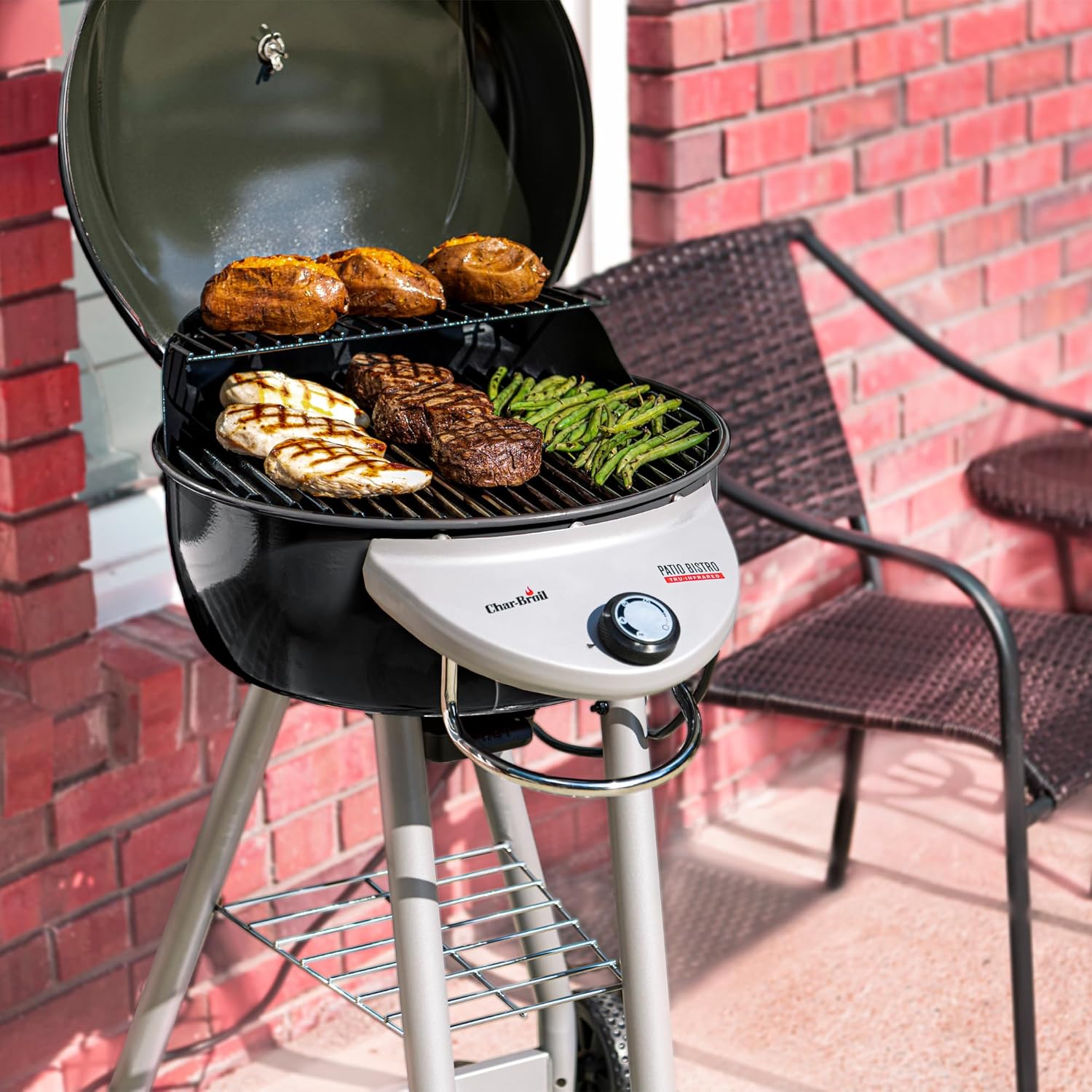 CHAR-BROIL Patio Bistro Tru-Infrared Electric Grill, Black