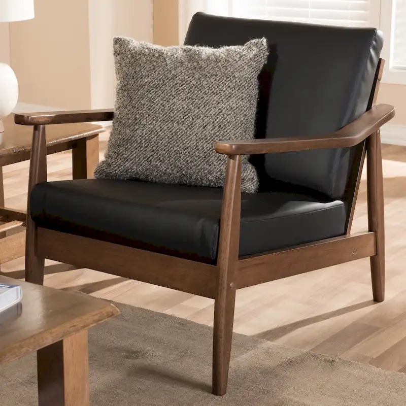 Baxton Studio Mid-Century Modern Lounge Chair