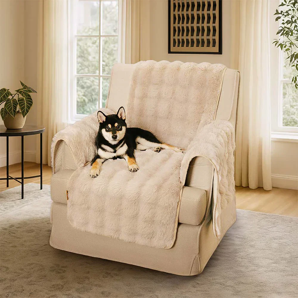 Water-resistant Fluffy Soft Furniture Protector Recliner Chair Covers Couch Covers