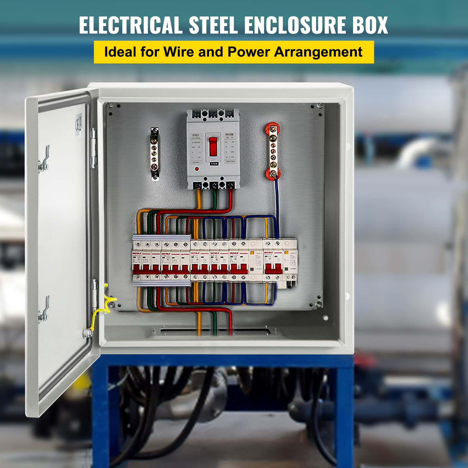 VEVOR NEMA 4X Steel Electrical Enclosure 24x24x8 inches