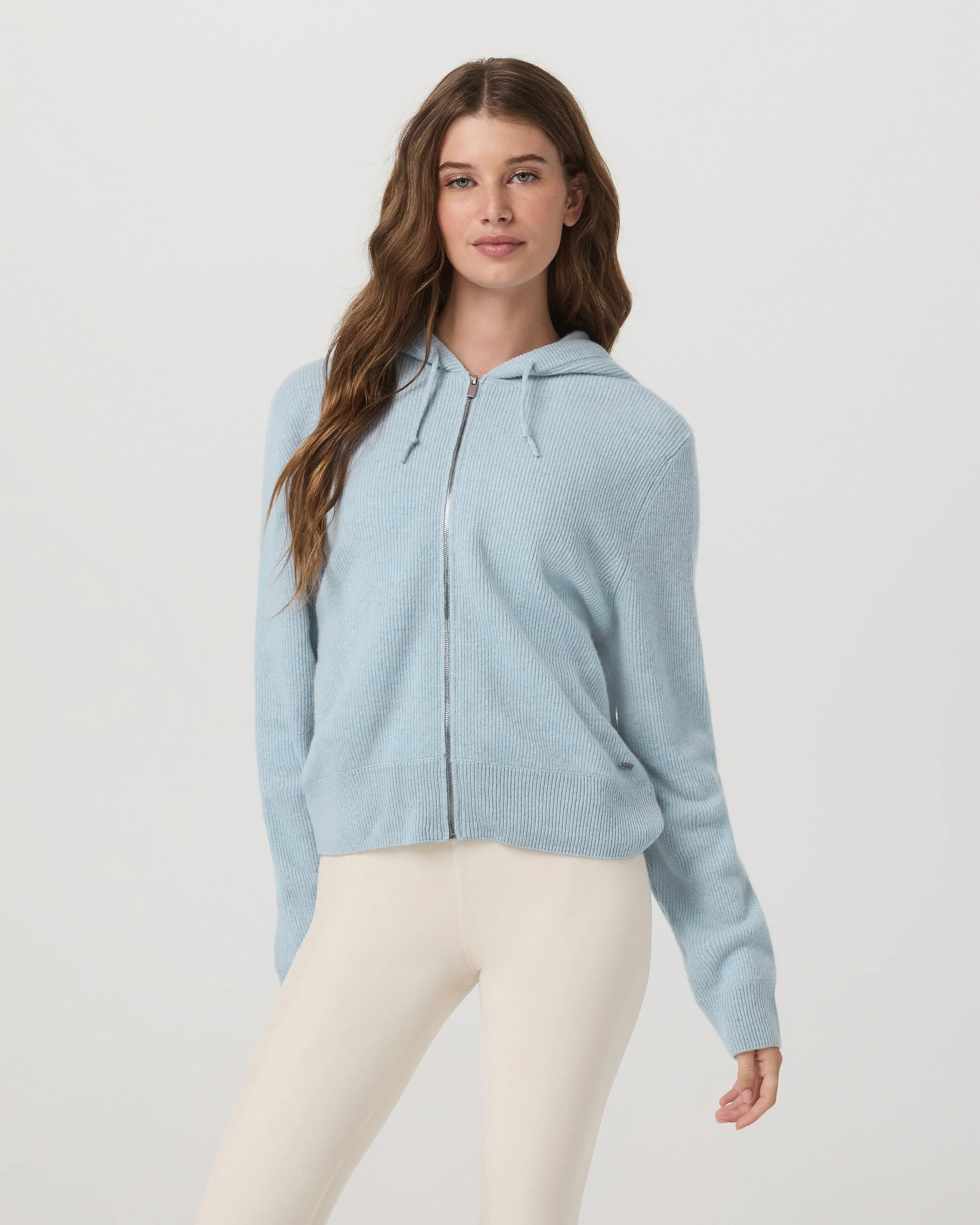 Émilie Full Zip Cashmere Rib Hoodie - Vuori Warehouse Sale​
