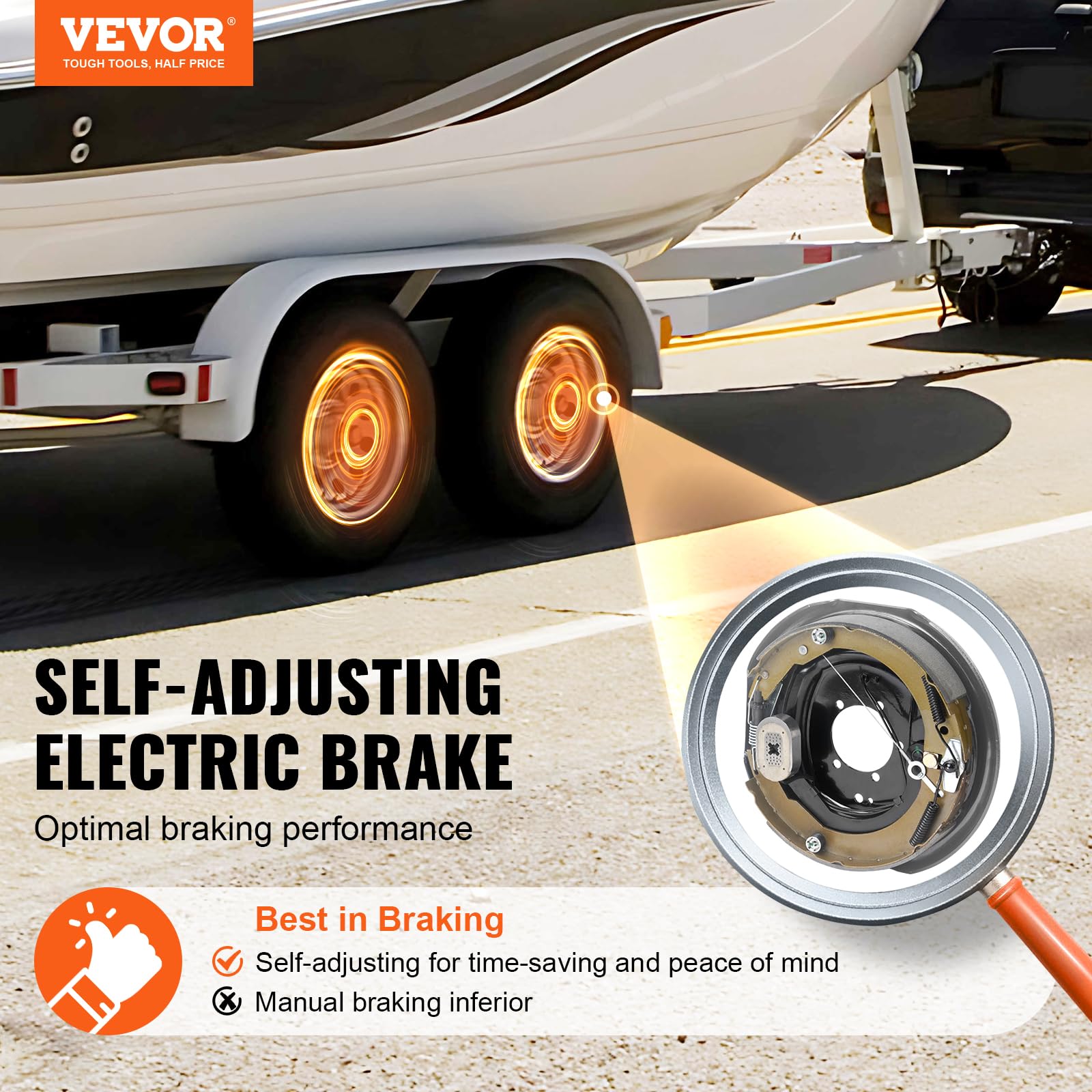 VEVOR Electric Trailer Brake Assembly, 12 x 2, 7000 lbs