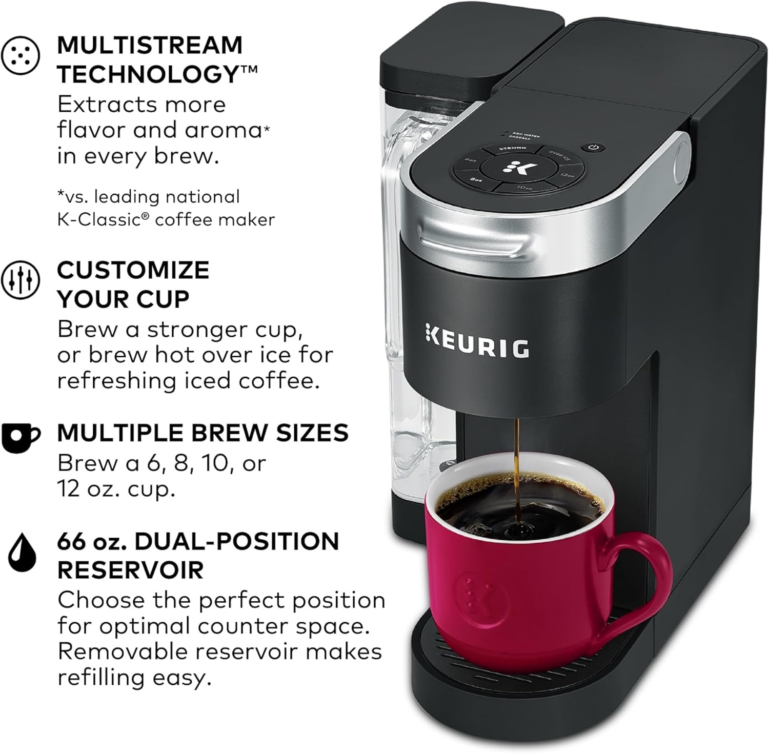 Keurig® K-Supreme Single Serve K-Cup Pod Coffee Maker & Brewer Cleanse Kit For Maintenance Includes Descaling Solution & Rinse Pods
