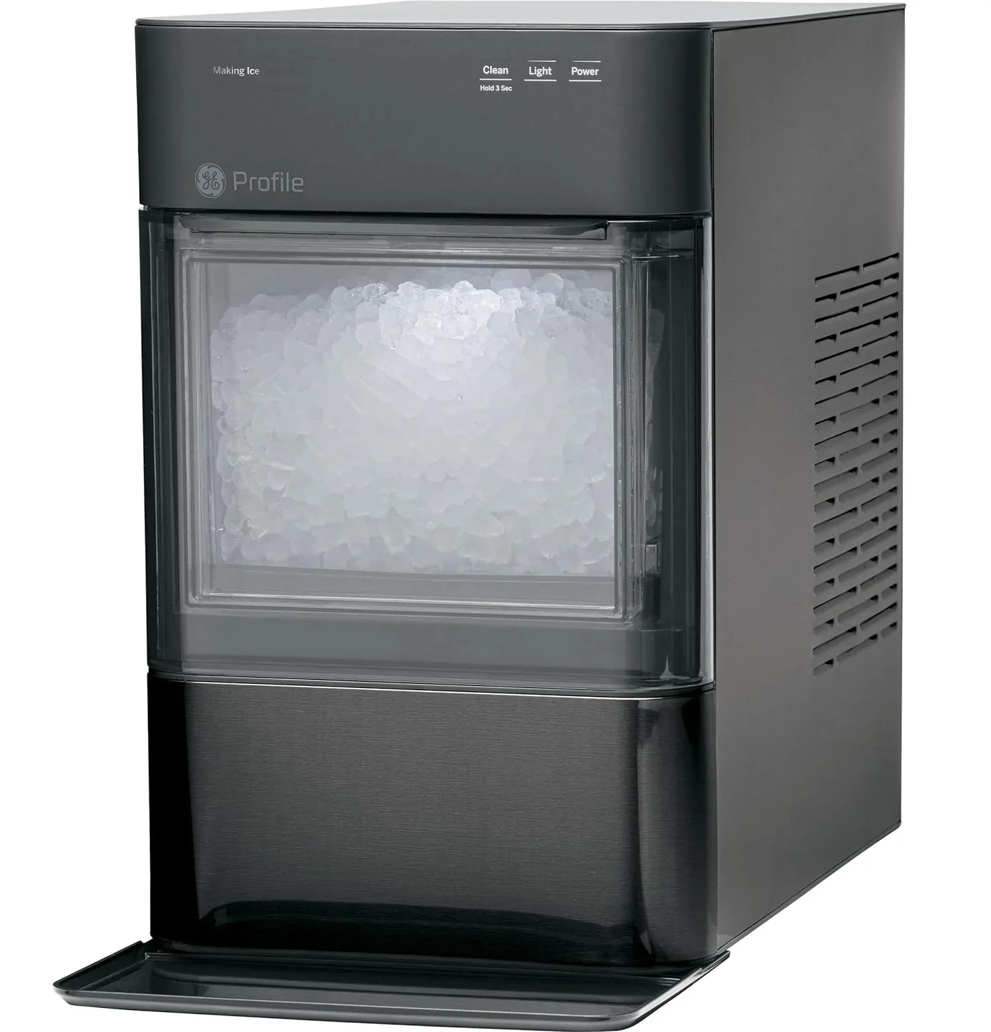 Countertop Nugget Ice Maker with Side Tank | Ice Machine with WiFi Connectivity | Smart Home Kitchen Essentials | Stainless Steel