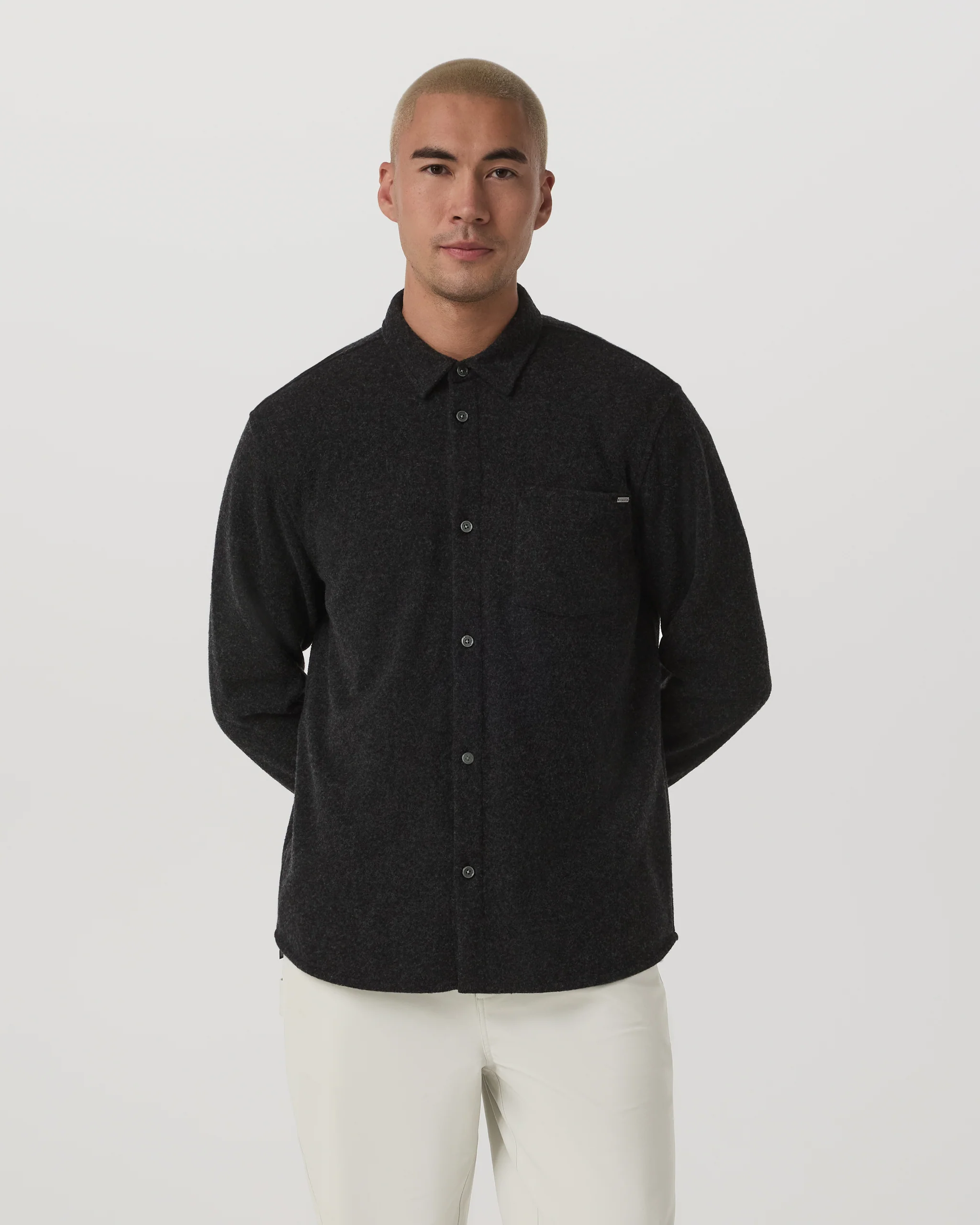 Long Sleeve Altitude Wool Button Down - Relaxed Fit - Vuori Warehouse Sale​