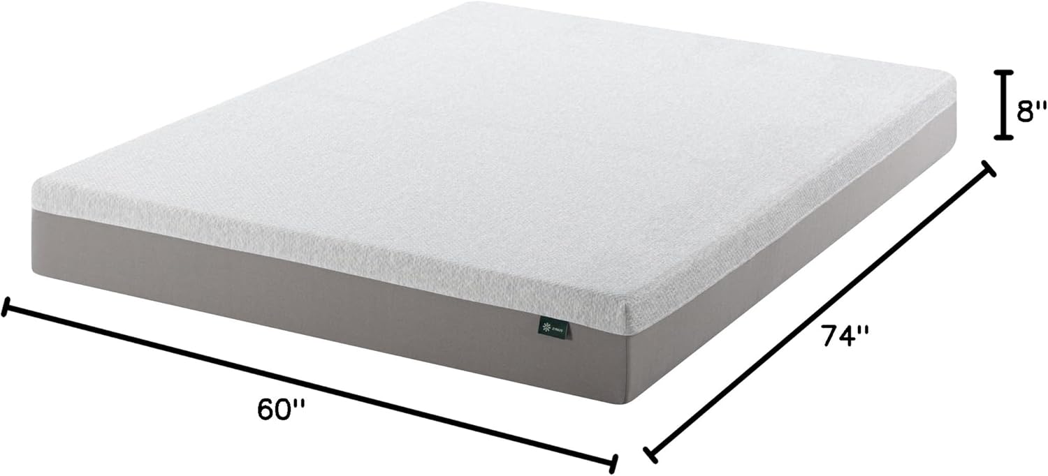 ZINUS 8 Inch Ultima RV Memory Foam Mattress - Short Queen
