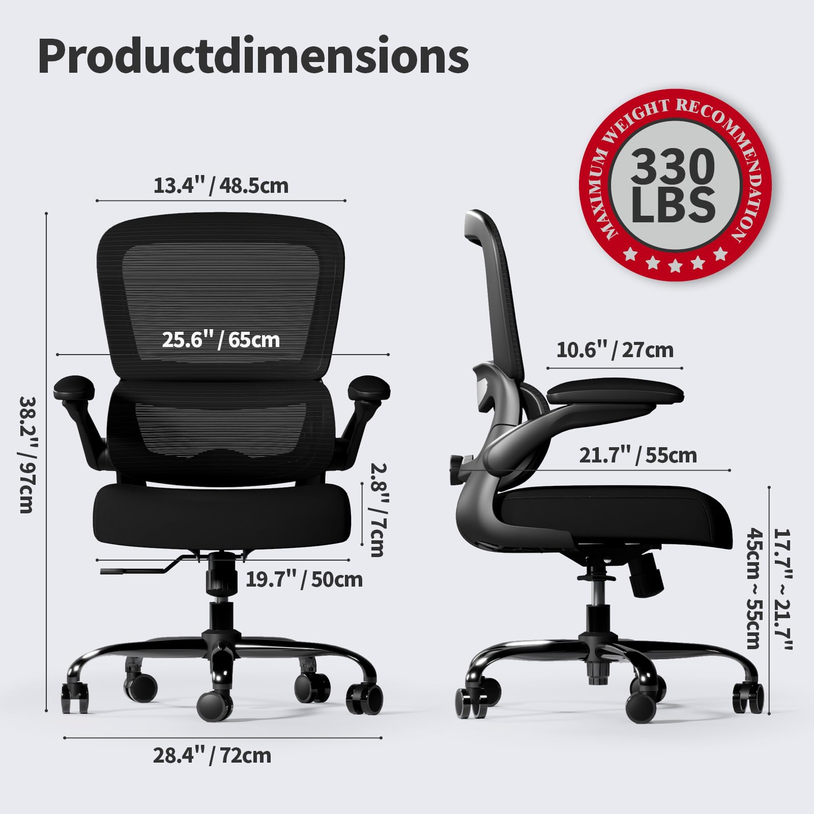 TRALT Office Chair - Ergonomic Desk Chair with Lumbar Support