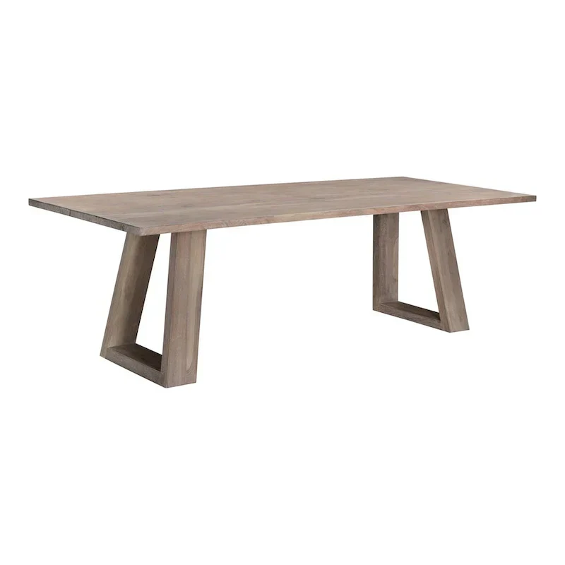 Aurelle Home Tina Contemporary Solid Acacia Wood Dining Table