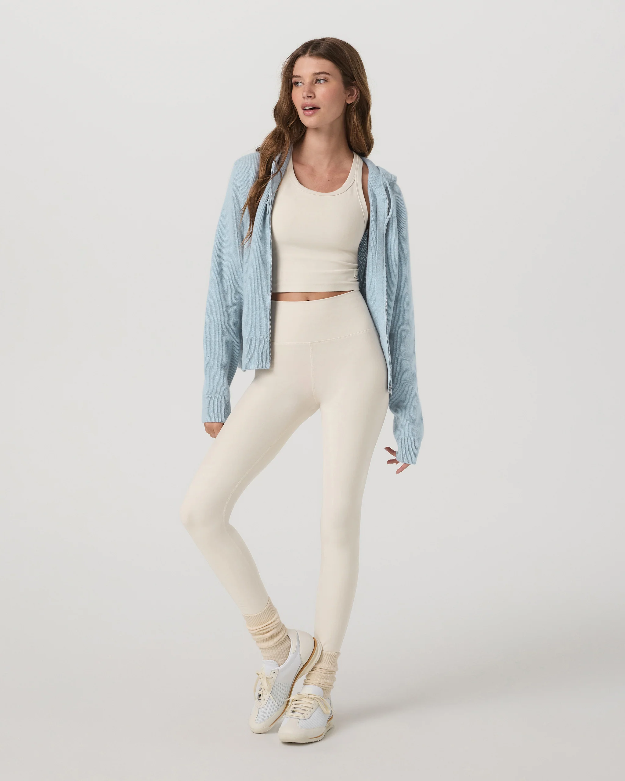 Émilie Full Zip Cashmere Rib Hoodie - Vuori Warehouse Sale​