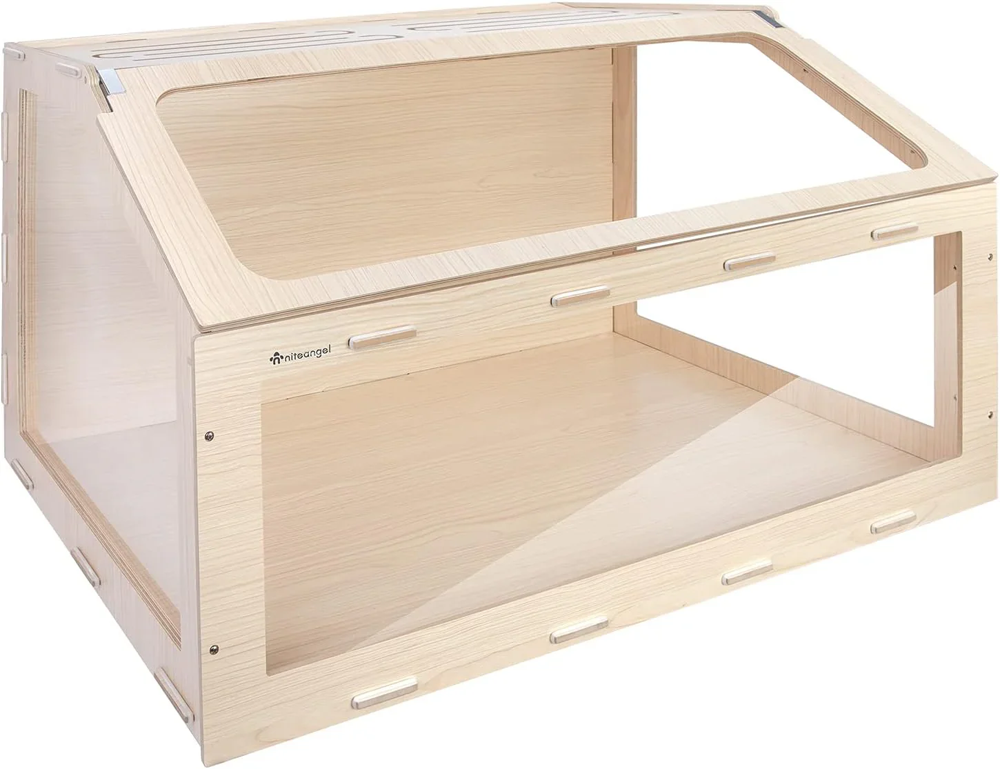 Hamster Cage W/Oblique Opening Cage Door - MDF Aspen Small Animal Cage for Syrian Hamsters Degus or Other Similar-Sized Pets (Medium - 40.7 x 22.7 x 22.9 inches, Burlywood)
