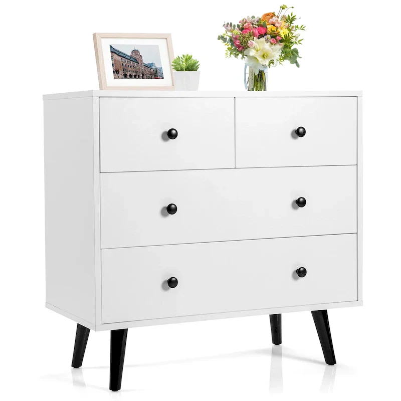 Gymax 4-Drawer Storage Dresser and Cabinet